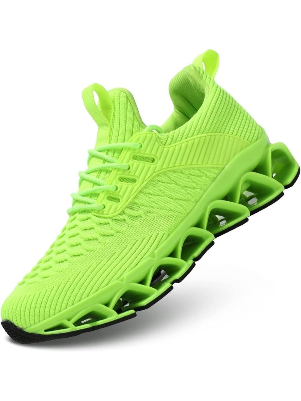 Women's Green Comfortable Non Slip Work Sport Blade Tennis Fashion Sneakers